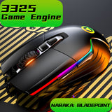 3325 Engine Professional E-sports Gaming Macro Mouse USB Wired RGB Breathing Luminous Programmable Mice for PUBG CF For LOL DNF