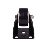 4Pcs 1.5 Inch Dia Heavy Duty 200KG Black Polyurethane Fixed Castor Wheels Trolley Furniture Caster