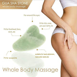 3Pcs/Set Jade Roller Massager Gua Sha Jade Stone Face Massager Lift Anti Wrinkle Facial Beauty Skin Care Tools