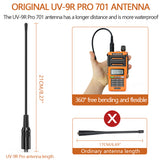2PCS Baofeng UV-9R PRO IP68 Waterproof Walkie Talkie Dual Band UHF/VHF Ham Two Way Radio Upgraded Of UV9R plus with Speaker Mic
