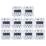 10X DC 12V Digital LCD Power Programmable Timer Time Switch Relay 16A Amps