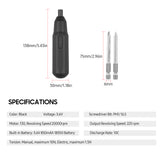 NANWEI 3.6V Cordless Screwdriver with Slotted Cross Screw Bit Hand Tool Electric Screwdriver USB Rechargeable Screw Driver