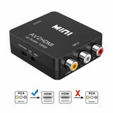 RCA To HDMI-compatible 1080P Converter Composite CVBS AV Video Audio Converter HD Video Converter HDMI-compatible Adapter