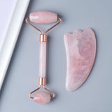 Jade Facial Roller Guasha Sets Natural Crystal China Traditional Massage Stones Home Diy Spa Tools for Skin Health Care Slimming