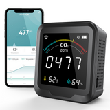 CO2 Detector Aiment WiFi Intelligent 3 in 1 Carbon Dioxide Detector Accurate Air Quality Monitor Temperature Humidity