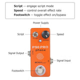 MOSKYaudio P90 PRO PHASE Phaser Pedal Guitar Effects Single Mini Vintage Phaser Pedal Effect Pedal Guitar Accessories