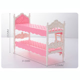 Double-Desk Bed Doll House Toys Furniture For 30cm Doll Accessories Puzzle Girls Toy Baby Gift Girls Toys For Children