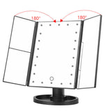 12 LEDs Touchs Screen Makeup Mirrors Espejo Bath Cosmetic Mirrors with 9 Led Lights Vanity Mirror for Bedroom Compact Mirror