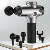 2020 New Fascia Gun Muscle Relaxer Electric Shock Grab  Massage Gun Fitness Rod Deep Vibrator 3 Files 4 Head Eu plug