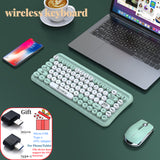 Portable USB 2.4G Wireless Keyboard And Mouse For Macbook PC Game Computer Laptop Retro Mini Gaming Keyboard Mice Kit Gamer