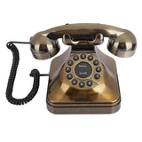 WX-3011 New Antique Bronze Telephone Dial Vintage Landline Phone Desktop Caller Home Office Vintage Retro Phone