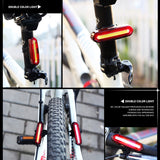 Three Colors Mountain Bike USB Charging Waterproof Safety Taillight Outdoor Night Riding Day Wolf Star Warning Light