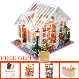 CUTEBEE DIY Dollhouse Wooden Doll Houses Miniature Dollhouse Kit Furniture  Casa Music Led Toys for Children Birthday Gift A68C