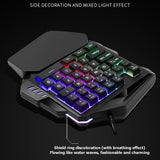 One Handed Gaming Keyboard Single Handed Mini Membrane Keyboard Professional Ultra-slim Wired Keyboard for PC Gamer