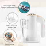 SOKANY 5 Speed Electric Hand Mixer For Baking With Storage Pedestal Handheld Whisk For Kitchen Baking Cake Egg Cream EU Plug