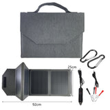 40W Solar Folding Charger 12V/5V USB Output Portable Waterproof Solar Panels Mobile Power Battery Charger for iPad Smartphones