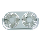 Double Desk Fan Small Tabletop Fan Portable 3 Cooling Speed Adjustable Head 360 Degree Rotatable Personal Aromatherapy Fan for H
