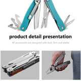 14 In 1 EDC Camping Multitool Plier Cable Wire Cutter Stripper Multi Tools Outdoor Camping Mini Portable Folding Knife Scissors
