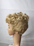 Wig women short curly hair blond chemical fiber headgear wig