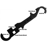 Wrench Barrel Nut Wrench Buffer Tube Wrench Spanner Nut Wrench Tool for Removal or Installation Net Pipe Fitting and Collet Nut