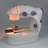 Sewing Machine Mini Portable Household Night Light Foot Pedal Straight Line Hand Table Two Thread Kit Electric To Sew Lock Stitc