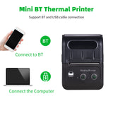 Wireless Bluetooth 58mm 2inch Thermal Receipt Printer Mini USB Bill ESC/POS Mobile Printer Print Command for Android/iOS