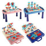 Bits Drill Puzzle Safe Innocuous Mosaic Electric Drill Puzzle Toys DIY Educational Construction Engineering Toys Kids Drill Set