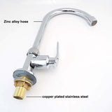 360 Rotate Kitchen Faucet Head Single Hole Cold Water Spout Stream Sprayer Silver color Faucet Sink Tap Home Accesories O1