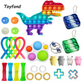 Fidget Sensory Toy Stress Anxiety Relief Autism Toys Set Push Kit Bubble Fidget Sensory Toys for Kids Adults Decompression Gift