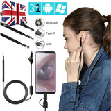 Earwax Cleaning Endoscope USB Visual Earpick 3In1 Endoscopes HD Camera Spoon Otoscope Ear Cleaner With Protective Sleeve