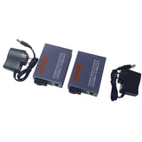 HTB-GS-03 A&amp;B 3pairs Gigabit Fiber Optical Media Converter 1000Mbps Single Mode Single Fiber SC Port External Power Supply