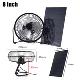 5.2 W 8 inch  Solar Panel Powered Ventilator Fan Portable Greenhouse Solar Exhaust Fan for Office Outdoor Dog Chicken House