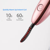 65℃/85℃ Heating Long-Lasting Curling Electric Eyelash Curler Mascara Eyelash Styling Clip Perm Eyelash Brush Ironing Lashes Comb