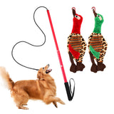 Funny Flirt Pole Interactive Dog Toys Durable Indestructible Chasing Tail Teaser and Training Toy Chewing Rope for Dog