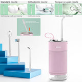 Uofenna W2 Portable Oral Irrigator Water Flosser USB Rechargeable Dental Water Jet Waterproof Teeth Cleaner Water Tank