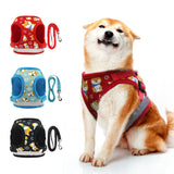 Nylon Dog harness Vest Adjustable Reflective with 1.5m Dog leash for small large Cats Dogs Chihuahua Husky Dog Training Supplies