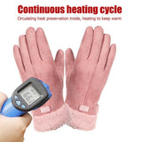 USB Heating Gloves Ladies Winter Warm Gloves Electric Bike Gloves Outdoor Riding Electric Heating Gloves