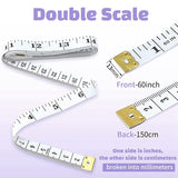 Soft Tape Measure For Body Sewing Tailor Cloth Vinyl Measurement Craft Supplies,60Inch Accurate Soft Double Scale Ruler