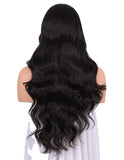 Wig female long curly hair big wave black chemical fiber wig headgear