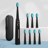 SEAGO Lovers Rechargeable Electric Toothbrush Sonic Tooth Brush Travel Box Portable Folding Cup Ultrasonic Replace Brush Heads