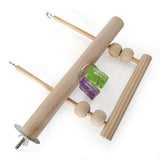 Bird Swing Toy Wooden Parrot Perch Stand Playstand with Chewing Beads Cage Sleeping Stand Play Toys Budgie Birds Cage Supply