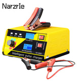 Car Battery Charger Automatic Intelligent Pulse Repair 130V-250V 200AH 12/24V Five Charging Modes Lead Acid Battery With Adapte