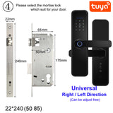 RAYKUBE X5 Biometric Fingerprint Security Intelligent Tuya Smart WiFi Password Electronic Door Lock To Open The Door Remotely