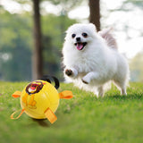 Dog Toys Interactive Pet Football Toys with Grab Tabs Dog Outdoor Training Soccer Pet Bite Chew Balls for Dog Accessories