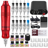 Tattoo Cartridge Machine Kit Tattoo Pen Kit Tattoo Power Supply 10PCS Tattoo Cartridge Needles Permanent Makeup Tattoo Set