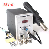 Soldering Desoldering Station 858D 220V / 110V 700W Adjustable Digital Display Heat Gun BGA SMD Hot Air Gun Rework Solder Repair