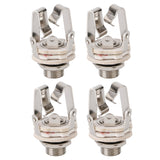 4X Jack 6.5 Two-Channel Audio Cable Connector Plug Socket with A Switch Stereo 6.5 Female for Guitar