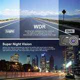 Full HD 1080P Dual Dash Cam 4.0 Inch LCD Screen Car Dash Cam DVR Front Camera and Rear View Cam 170 Degree Wide Angle