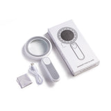 8X Handheld Magnifier Illuminated Reading Jeweler Magnifier Three Colors Adjustable USB Charging Magnifying Glass 21 LED Lights