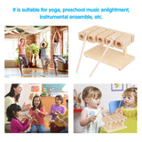 5 Tones Wood Rhythm Block Wooden Percussion Block with Mallet Musical Percussion Instrument  for Yoga Preschool Education